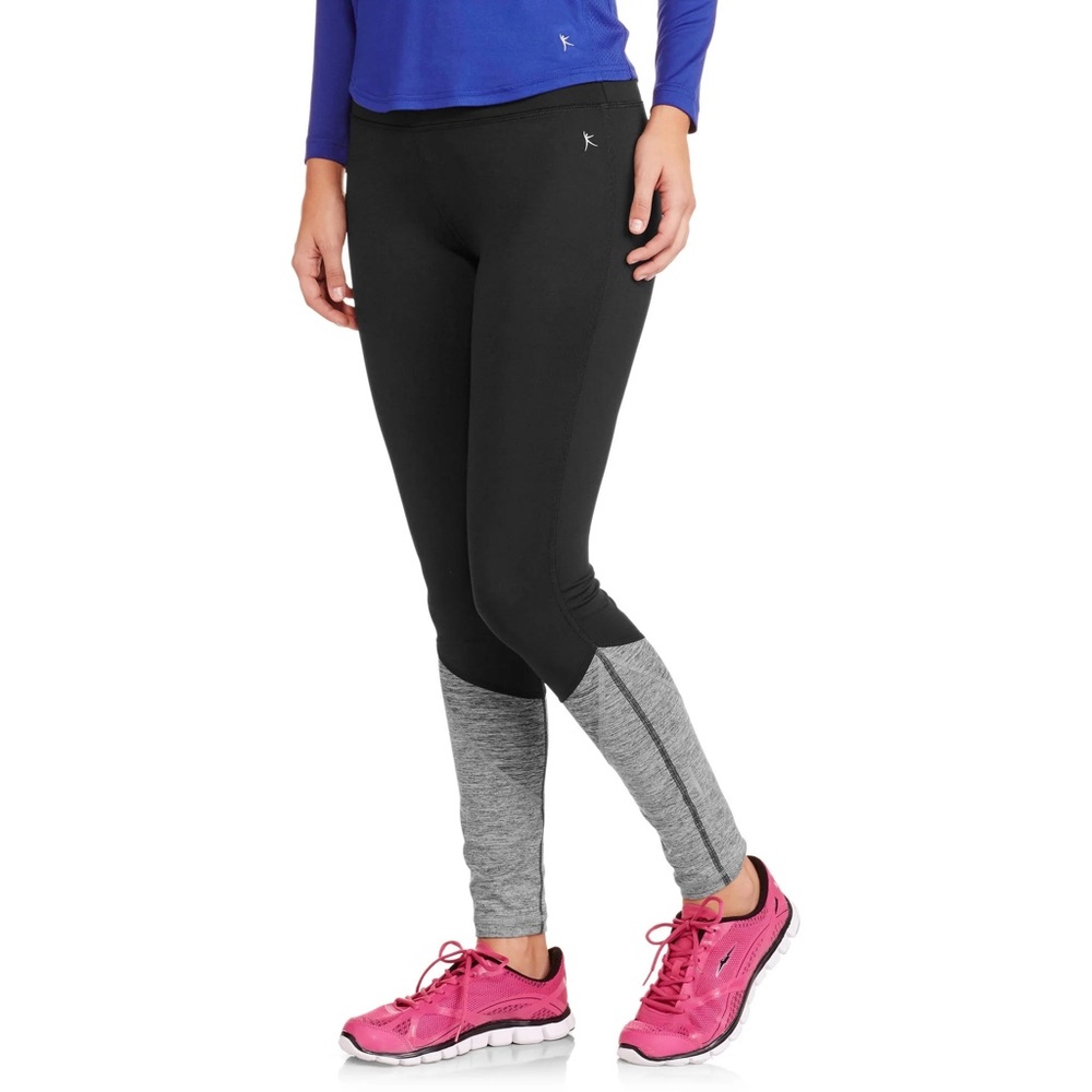# 94-‎ Woman’s DANSKIN NOW Black and Gray Leggings Size M (8-10)